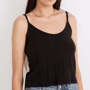 Madewell black sweater knit anytime cami top large NWT